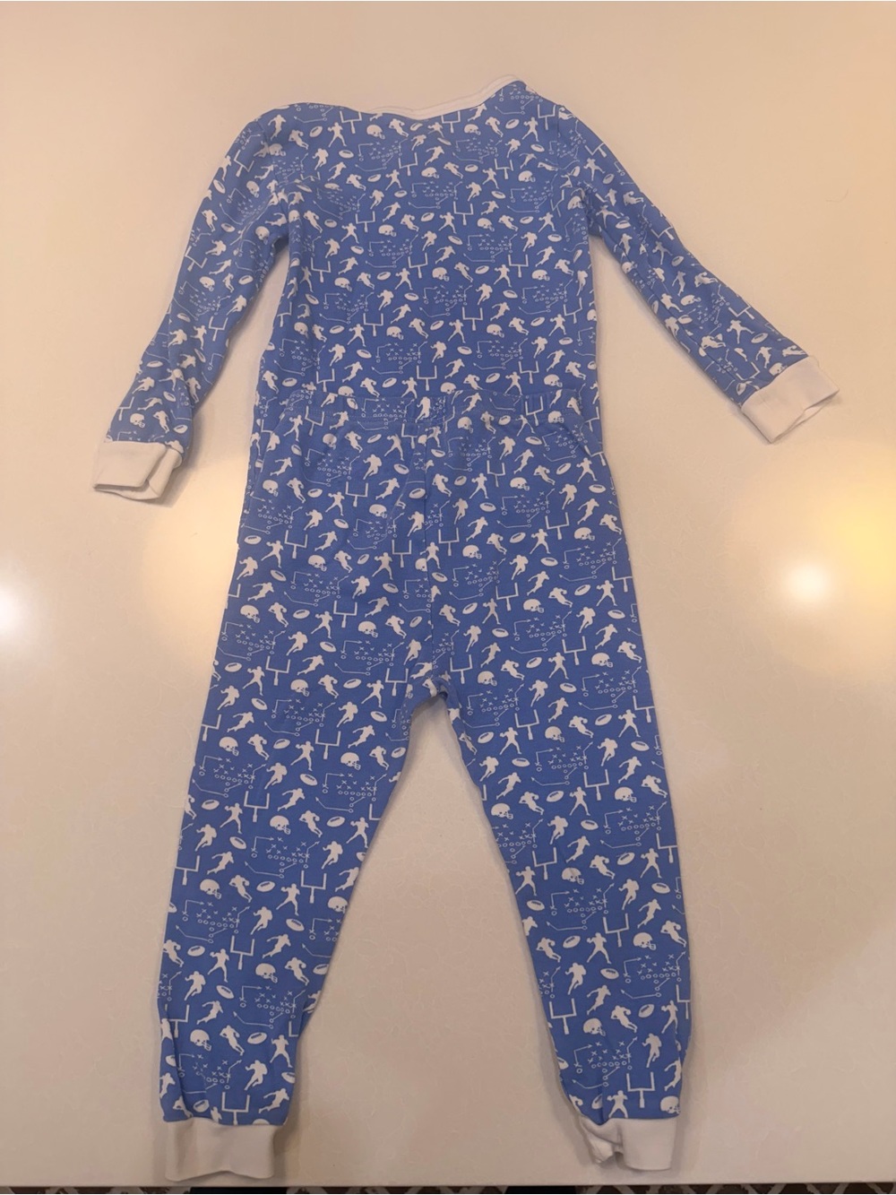 Lila & Hayes 3T football Blue Kids Pajama Set! 100% Pima cotton! EUC! - Picture 4 of 5